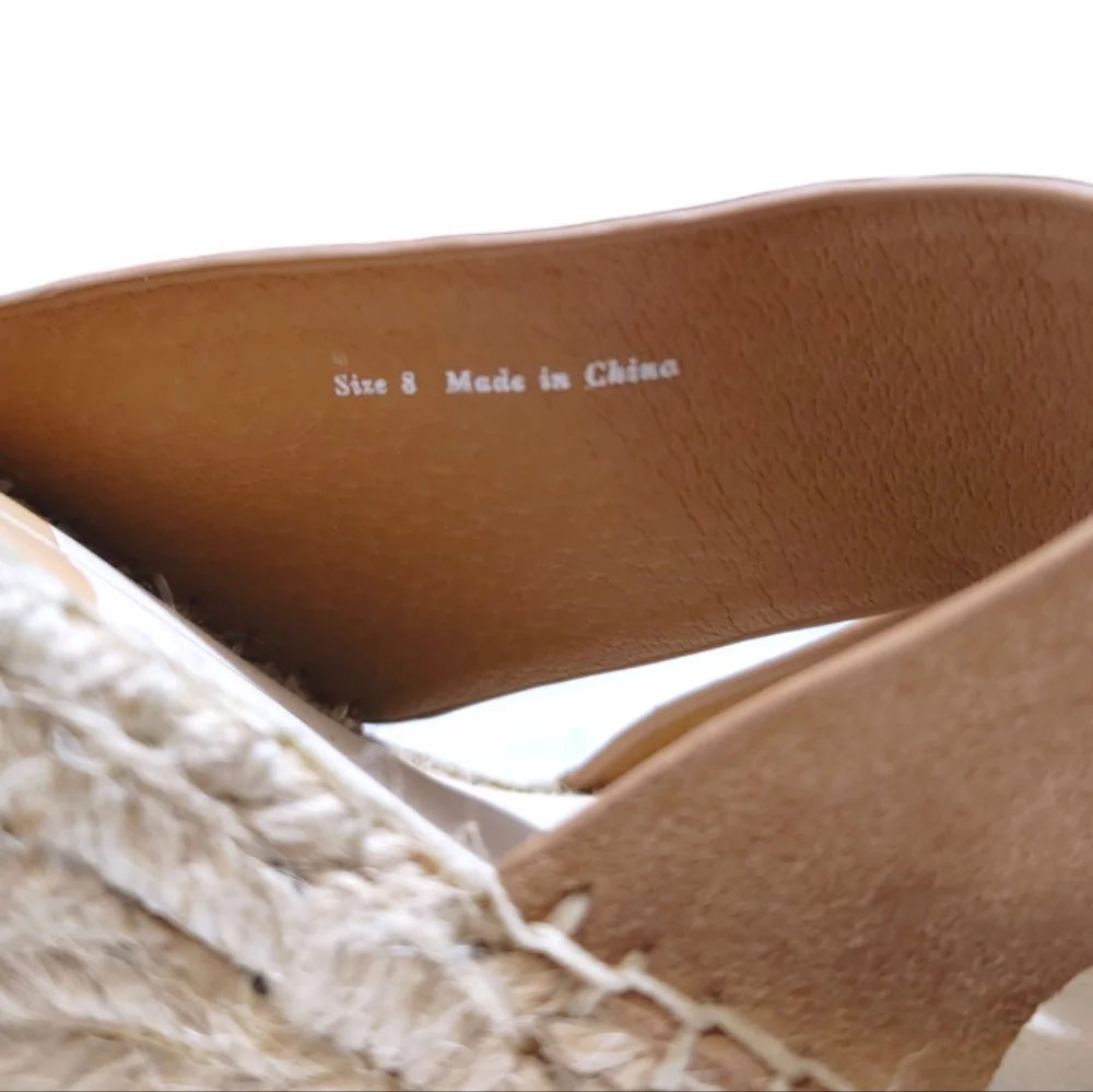 Dolce Vita Suede Desi Platform Espadrille Wedge Heel Sandals Women's Size 8
